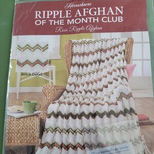 Herrschners Rose Ripple Afghan Crochet Kit